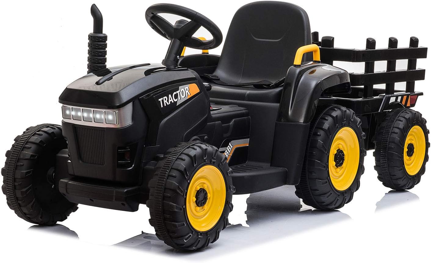 TOBBI Kids Electric Ride On Toy Tractor, Toddlers 12V Battery-Powered Car to Drive