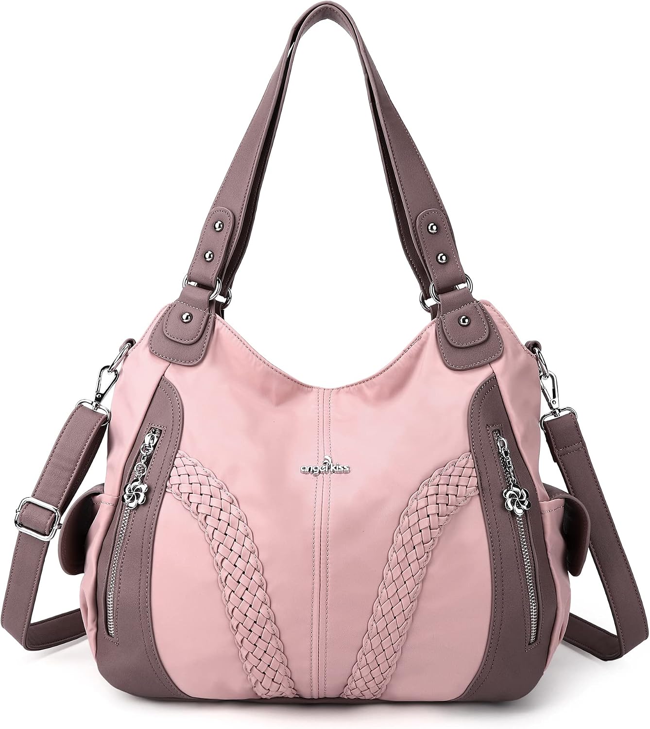 Purses and Handbags Women Fashion Tote Bag Shoulder Bags Top Handle Satchel Purses Washed Synthetic Leather Handbag