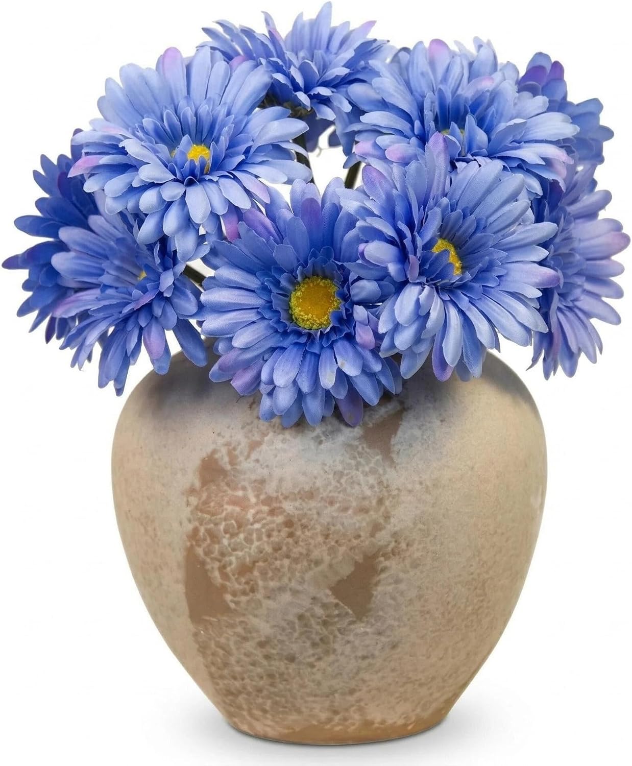 TOPIA Artificial African Daisies Flowers African Daisy Silk Flowers Artificial Gerbera Daisies Pack of 10 (Yellow)