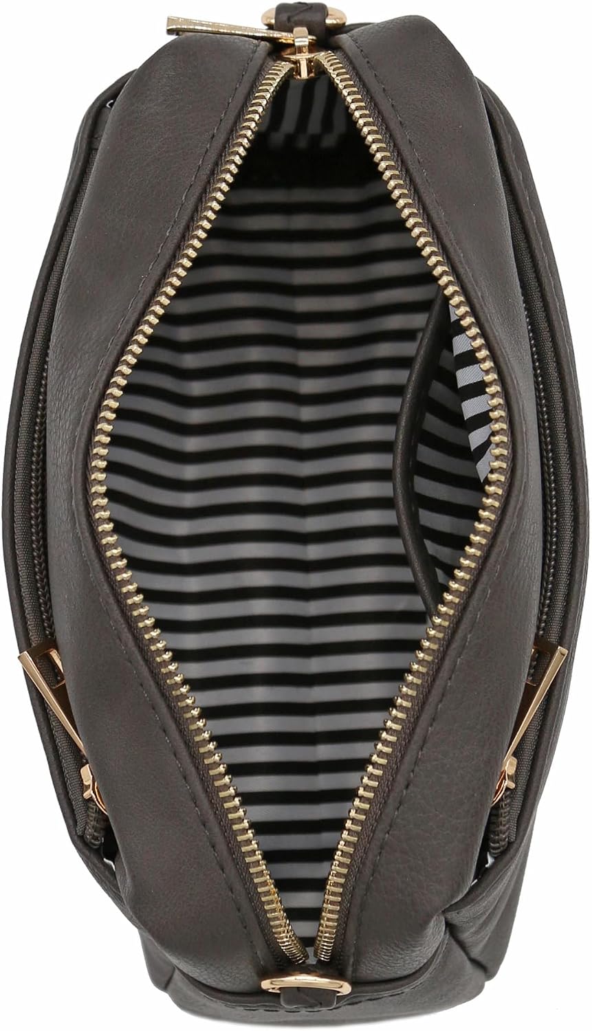 Triple Zip Small Crossbody Bag