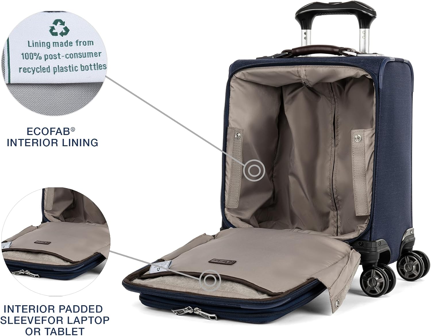 Travelpro Platinum Elite Underseat Spinner Tote Bag with USB Port