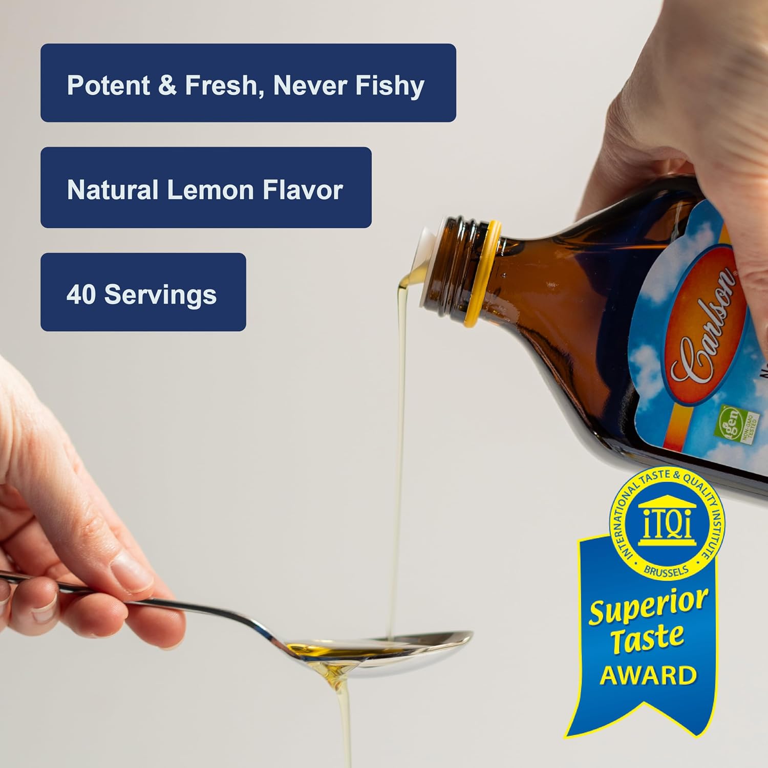 Carlson The Very Finest Fish Oil, 1600 mg, Omega-3s, 200 mL (6.7 Fl Oz) | Lemon; Liquid Fish Oil Supplement; Norwegian Fish Oil; Wild Caught; Sustainably Sourced Fish Oil Liquid