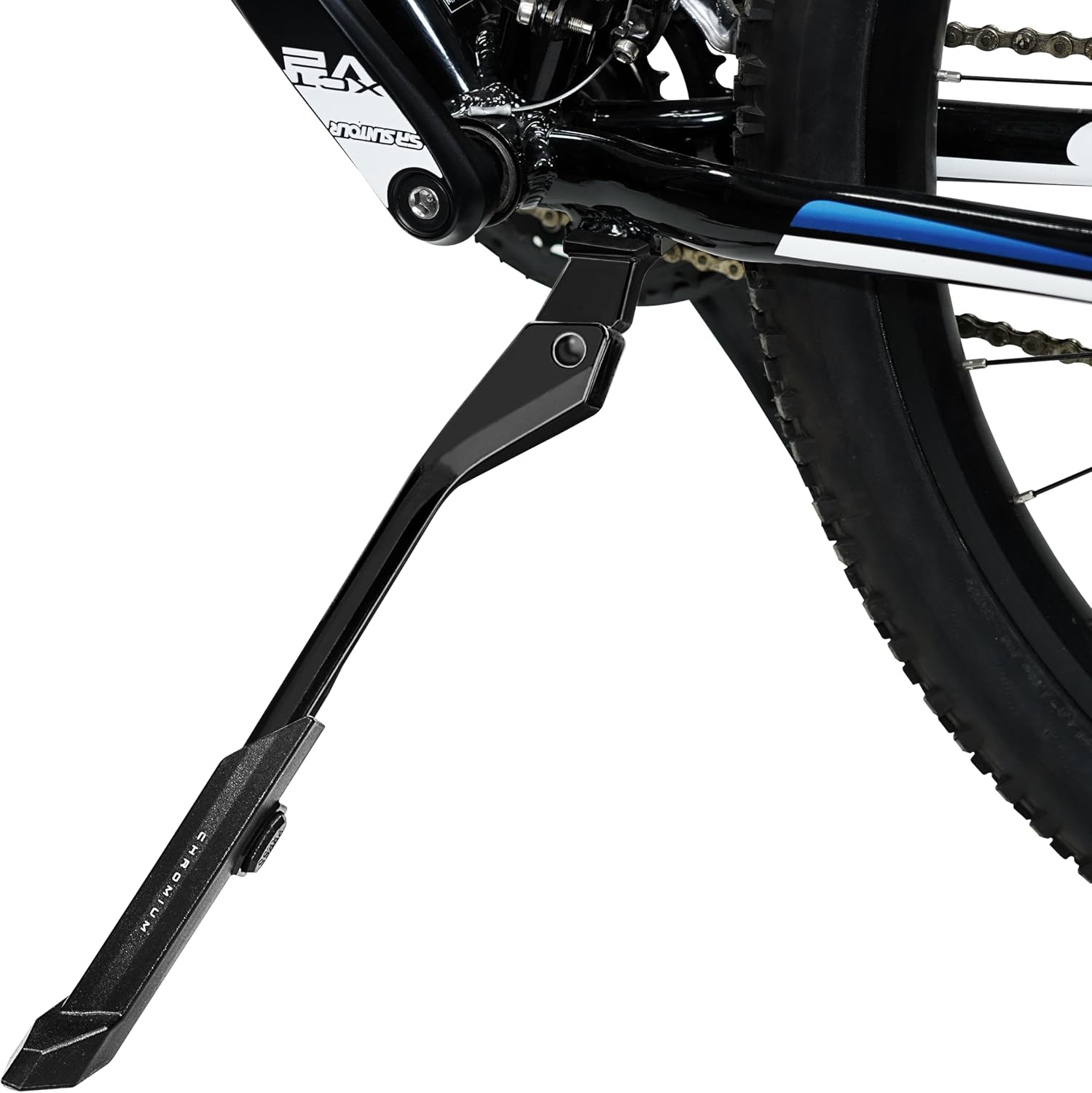 BV Bicycle Kickstand for 24”-28” - Adjustable Bikes Kickstand for Adult Bike with Non-Slip Foot & Spring-Loaded Latch for Stable Any-Angle Stance (Silver, Regular Duty)