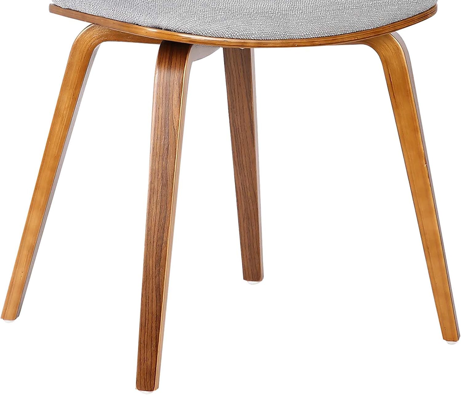 Armen Living Jaguar Dining Chair in Charcoal Fabric and Walnut Wood Finish,Charcoal/Walnut Finish 20D x 18W x 29H in