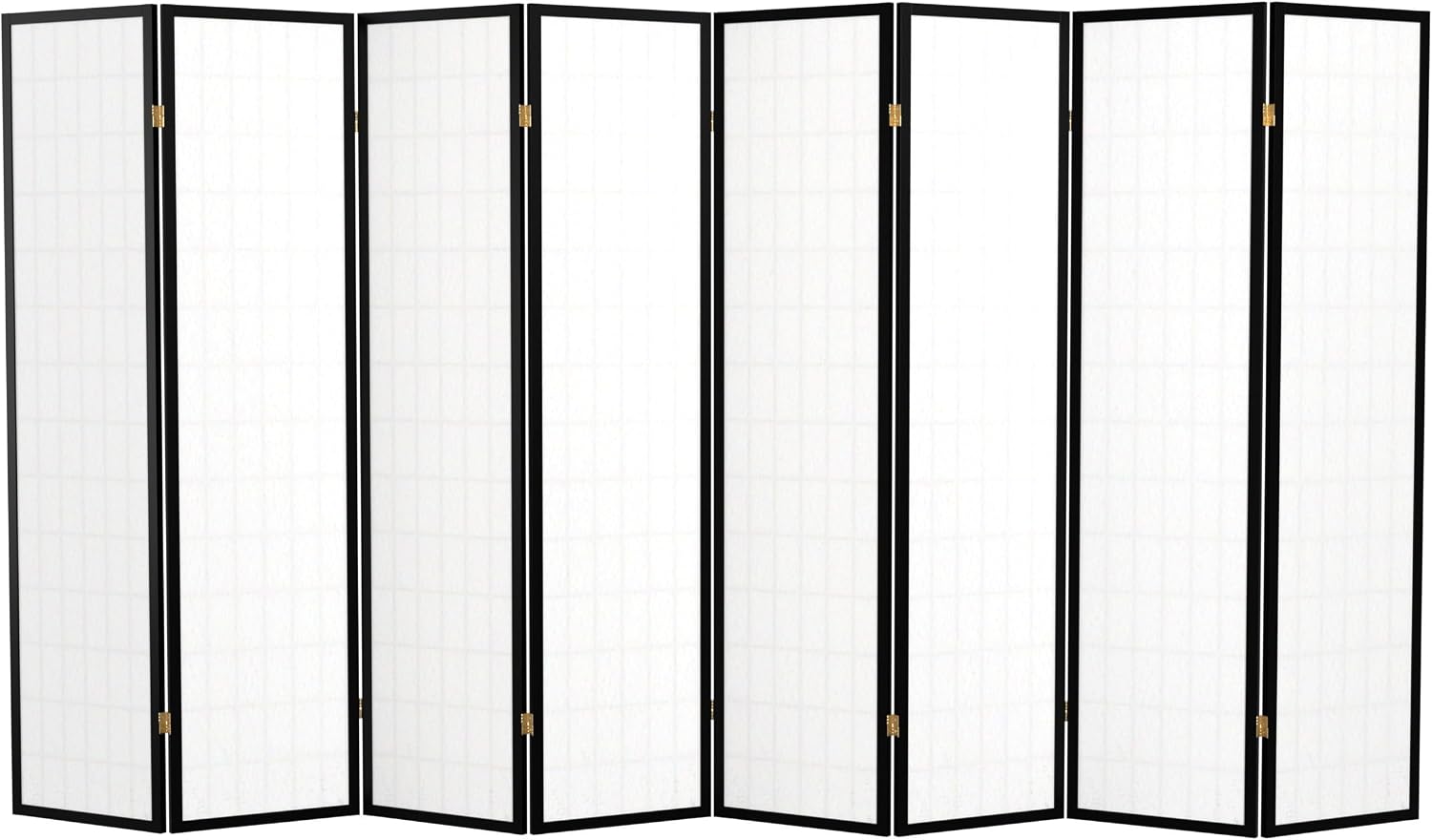 Red Lantern 6 ft. Tall Window Pane Shoji Screen - Walnut - 5 Panels
