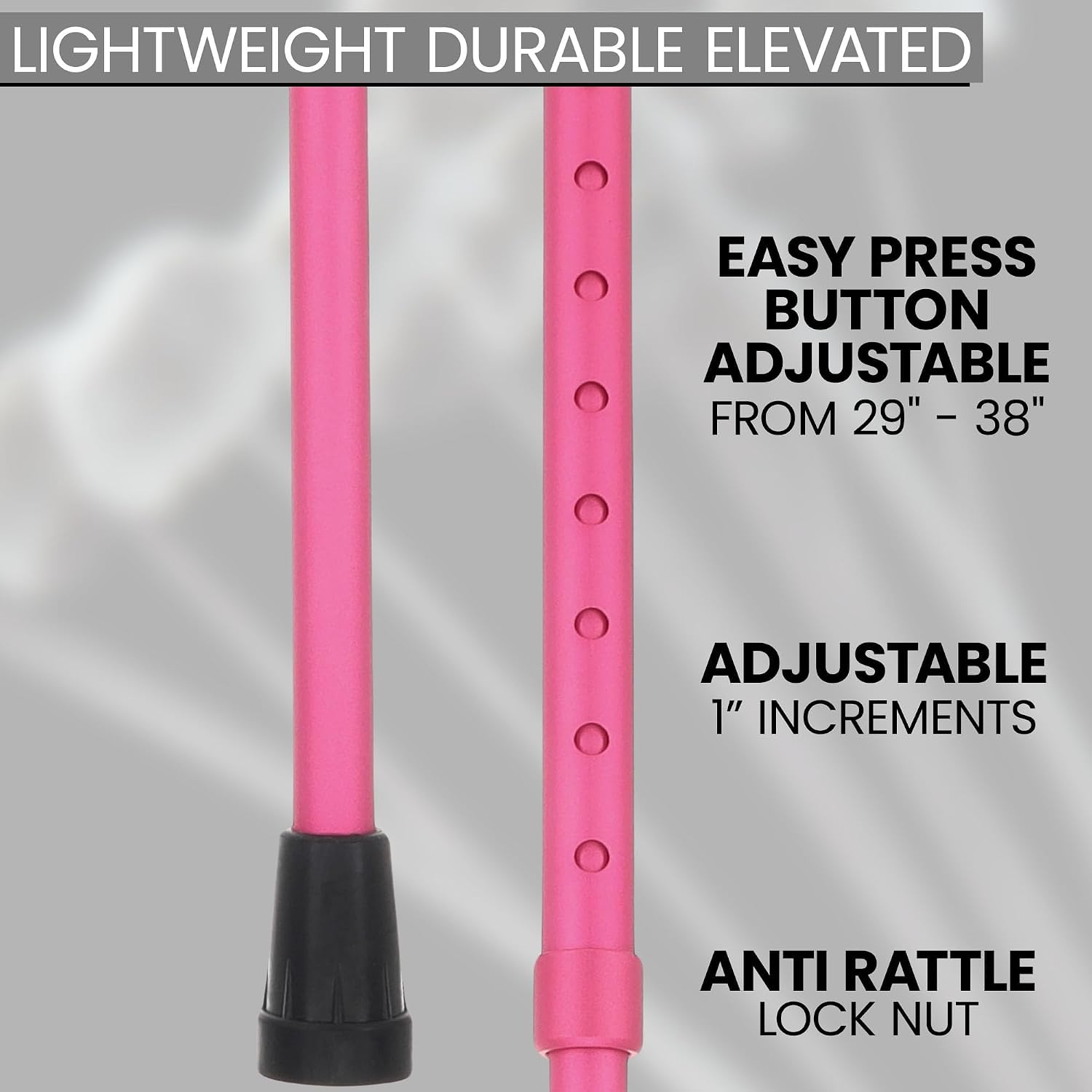 Stylish Walking Sticks – Rhinestone Collar Designer Adjustable Canes Colorful – Best Gift for Men and Women Light Weight Aluminum Shaft & Safe to Walk