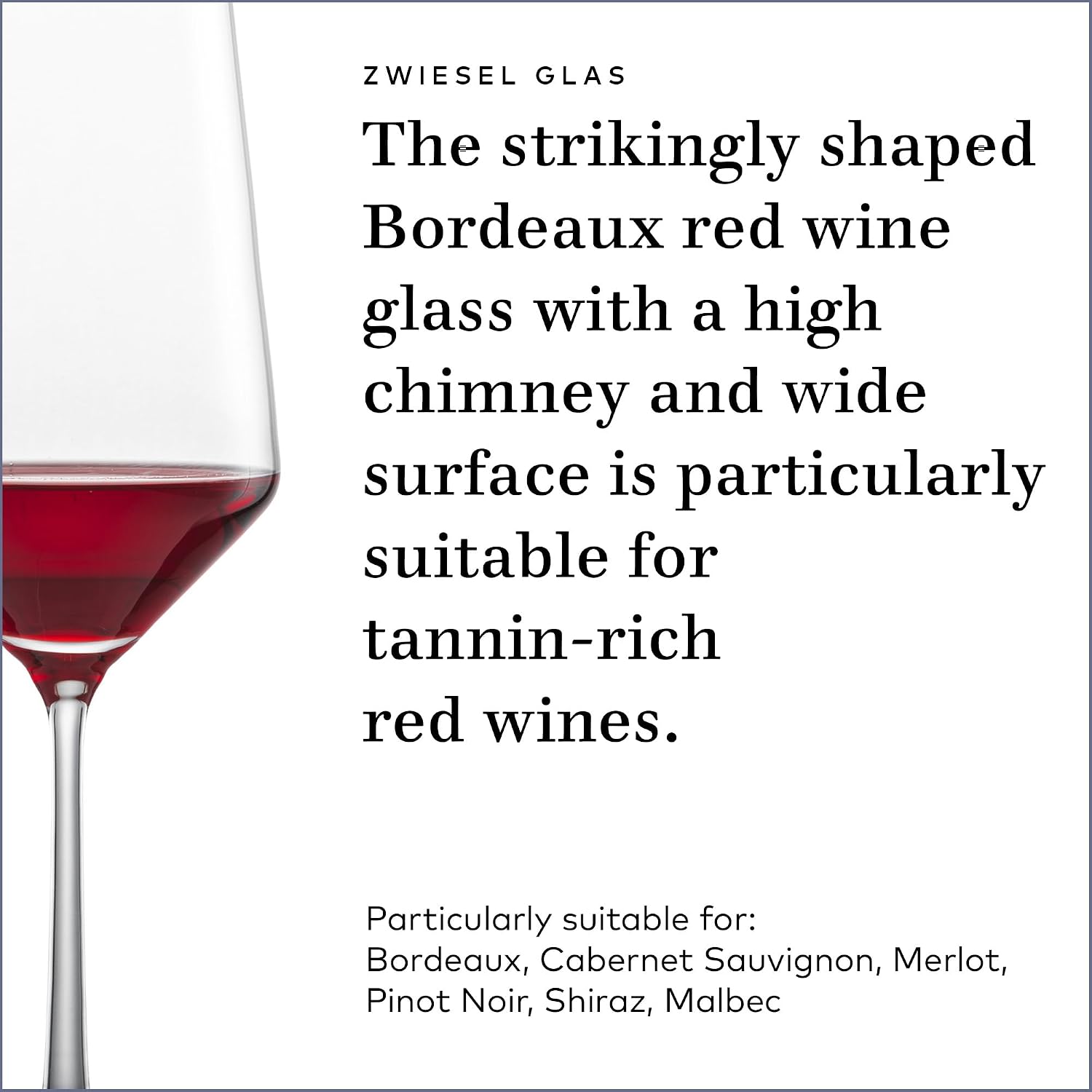 Zwiesel Glas Pure Burgundy Red Wine Glass (Set of 4), Graceful Burgundy Glasses for Red Wine, Dishwasher-Safe Tritan Crystal Glasses, Made in Germany (23 Ounce)