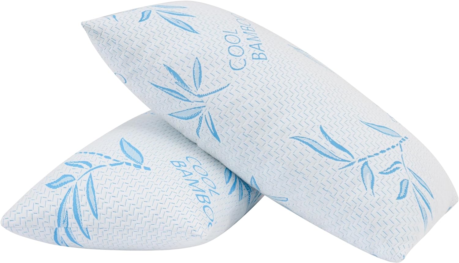 ComfySleep Queen Size 2 Pack Rayon Made from Bamboo Pillows for Sleeping, Cooling Shredded Memory Foam Adjustable Bed Pillow with