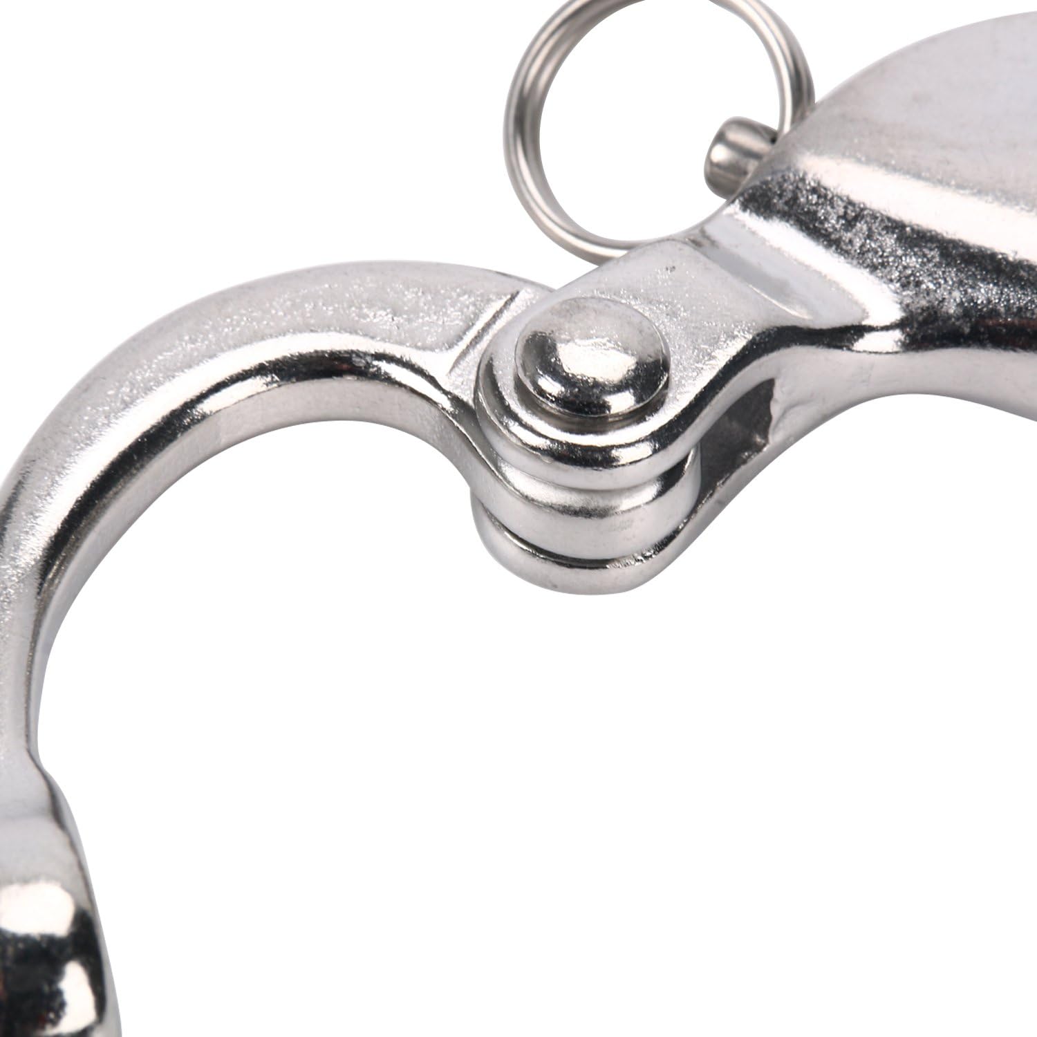 Amarine Made Pair of Swivel Eye Snap Shackle Quick Release Bail Rigging Sailing Boat Marine Stainless Steel for Sailboat Spinnaker Halyard CD309012