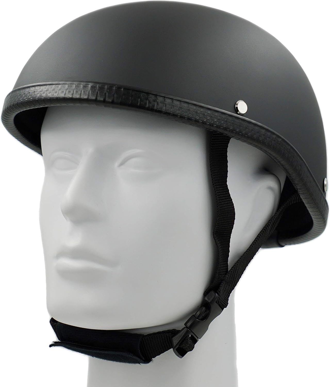 Classic ATV UTV Scooter Beanie Scull Cap Novelty (Non DOT) OSFM Flat Black