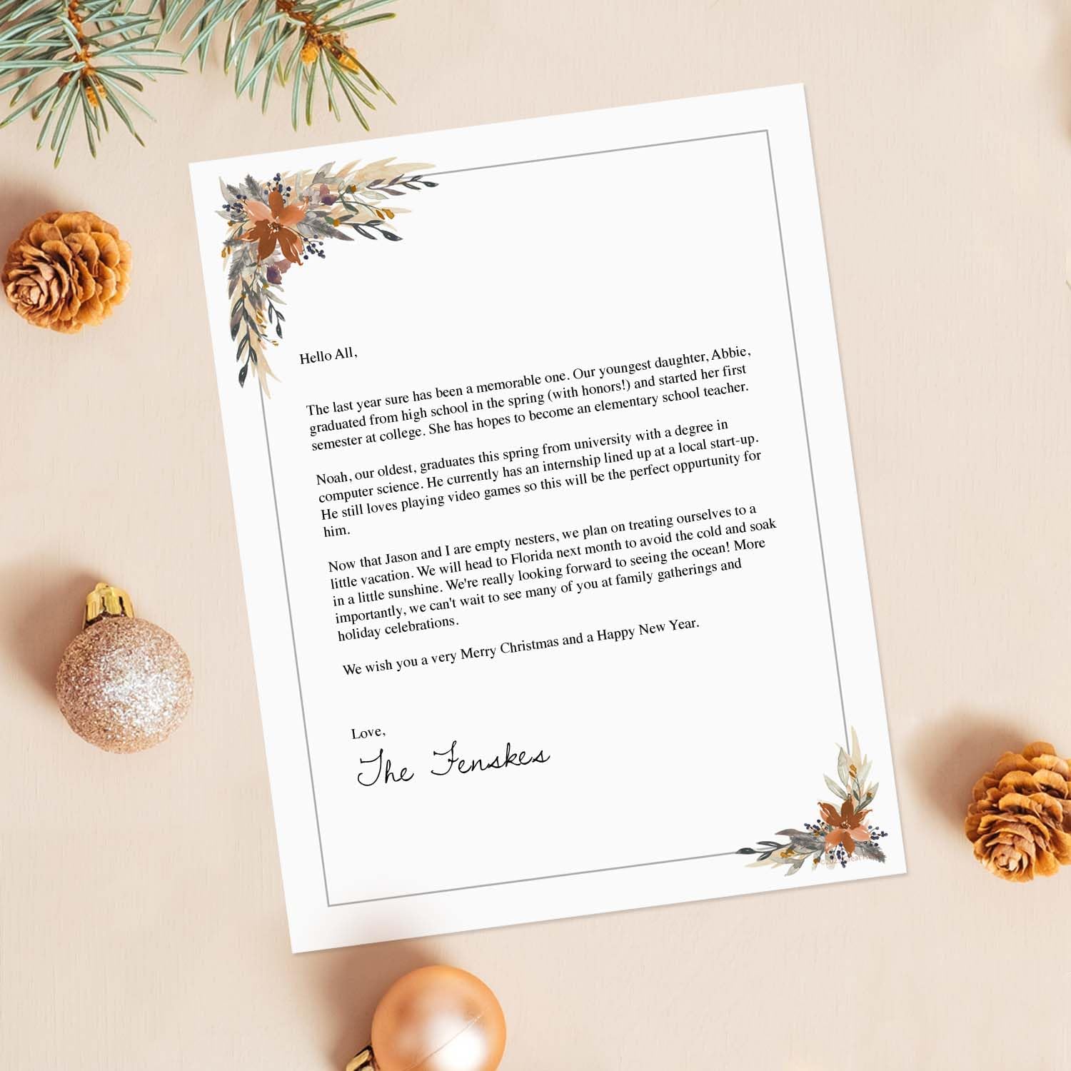 Great Papers! Lush Greenery Letterhead / 80 Floral Sheets 8.5" x 11" Beautiful Watercolor Botanical All Occasion Letter Paper