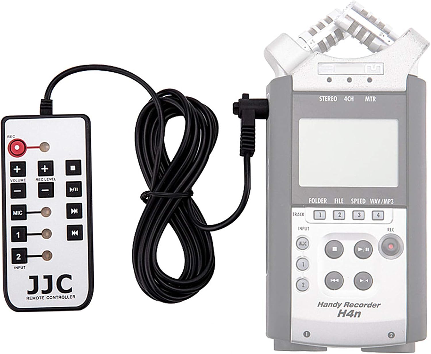 Wired Remote Control Replaces for Zoom RC4 for Zoom H4n H4nPro H4nSP for RODE NT5 Portable Handy Remote Control with 78.7"/200cm Cable to Capture Volume,Record Level,Input Source&Transport Functions