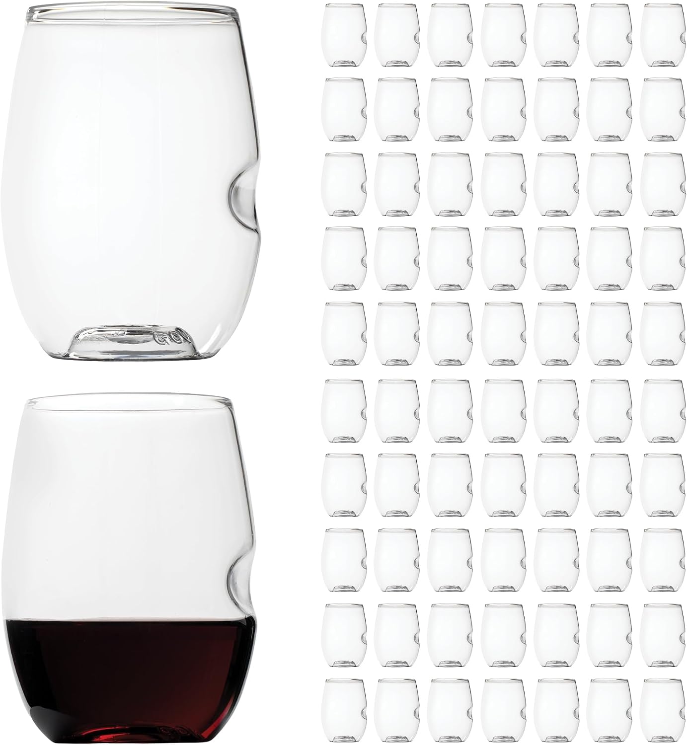 GOVINO Unbreakable Plastic Wine Glasses - Stemless Shatterproof Tritan Glassware, Fancy Cups That Look Like Glass, 16oz, Set of 4