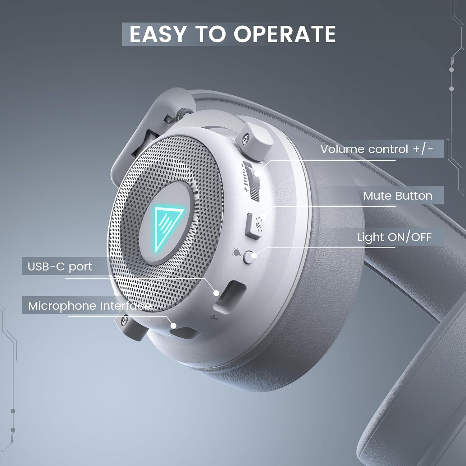 EKSA E900 Pro USB Gaming Headset for PC - Computer Headset with Detachable Noise Cancelling Mic, 7.1 Surround Sound, 50MM Driver - Headphones with Microphone for PS4/PS5, Xbox One, Laptop, Office | Computer Headset with Detachable Noise Cancelling Mic, H…