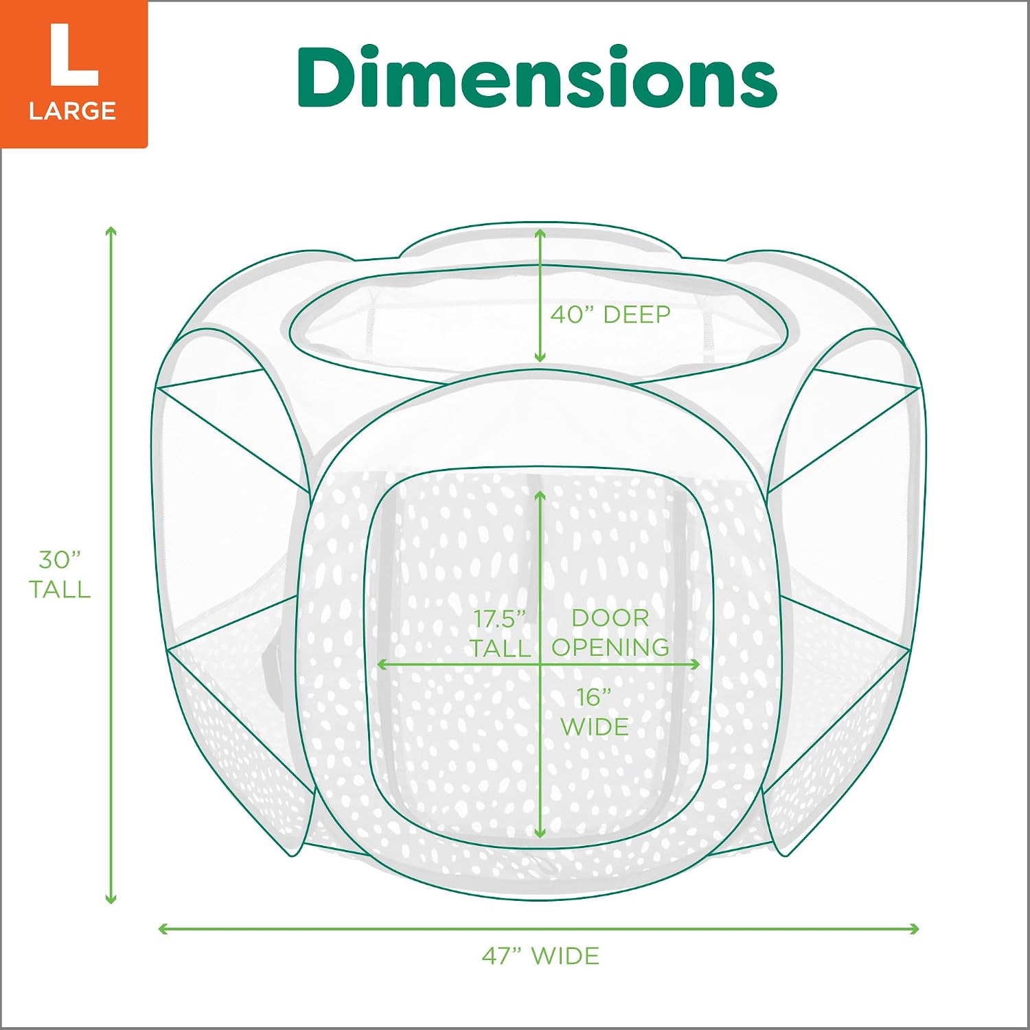 Furhaven Portable Dog Playpen Cat Tent, Pet playground,Kennel foldable indoor outdoor zippered puppy crate - Hunter Green, Medium