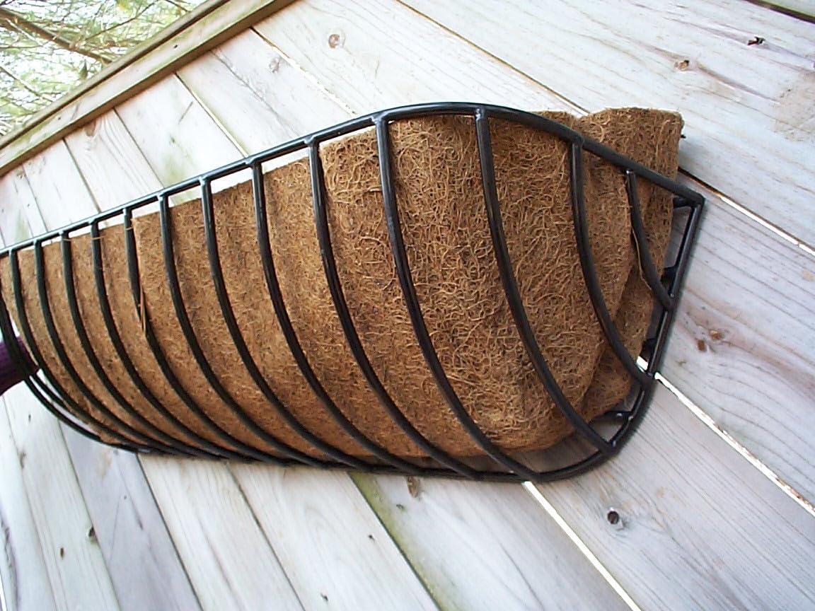 Molded Coco Fiber Liner - 72 Inch Window Hayrack Planter -Comes as a Pair of 36 Inch