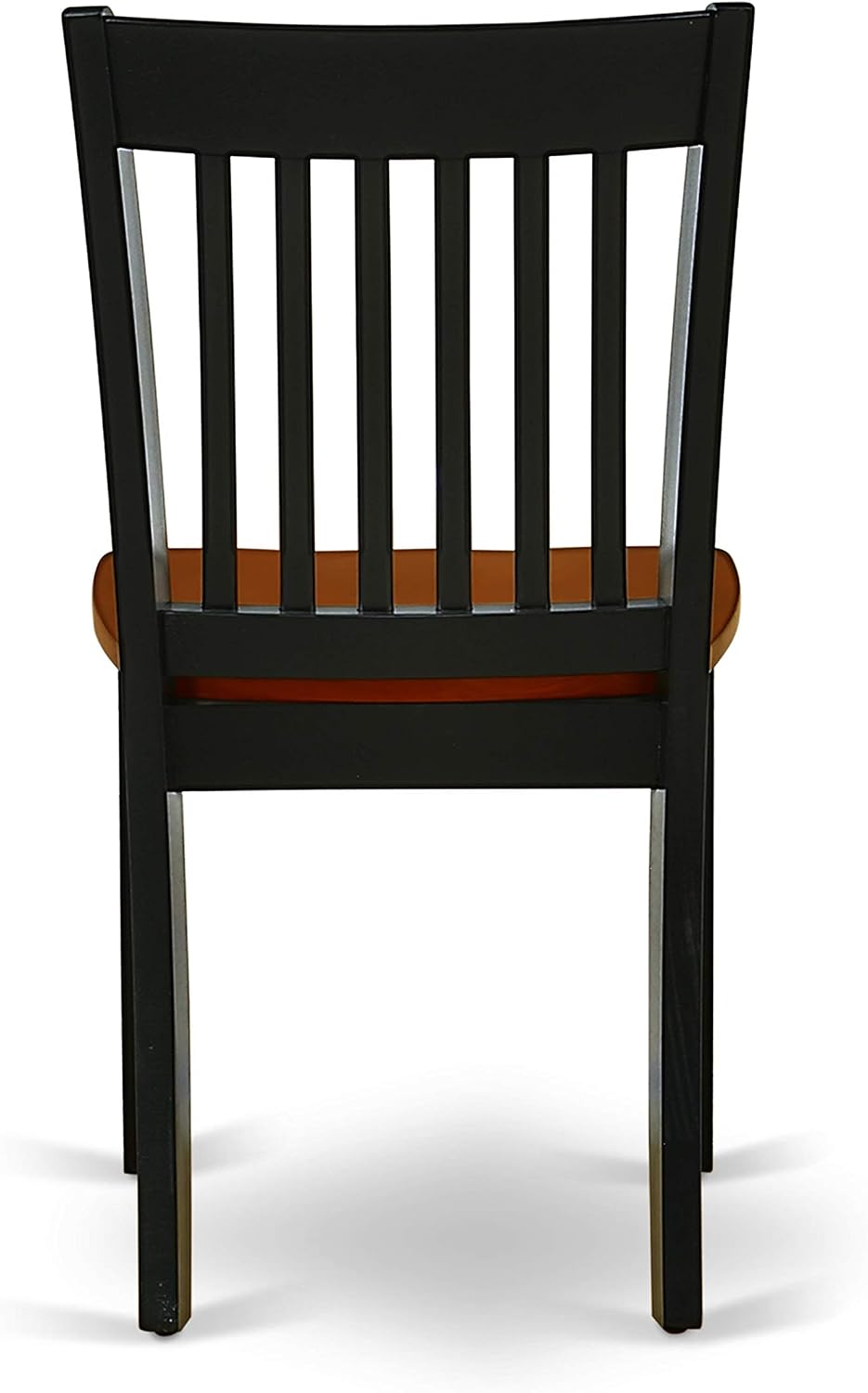 East West Furniture NFC-MAH-W Norfolk Dining Room Chairs - Slat Back Solid Wood Seat Chairs, Set of 2, Mahogany