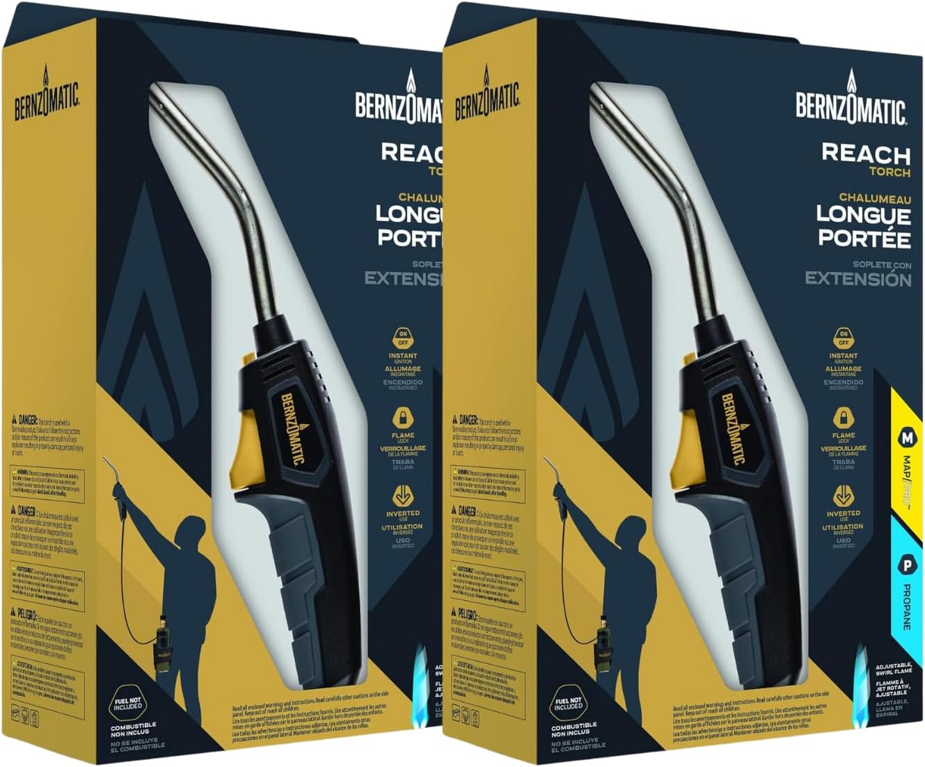 Bernzomatic BZ8250HT Reach Hose Torch, Trigger-Start Hose Torch with Included Holster For Fuel Canister, Red (8250 Reach Torch)