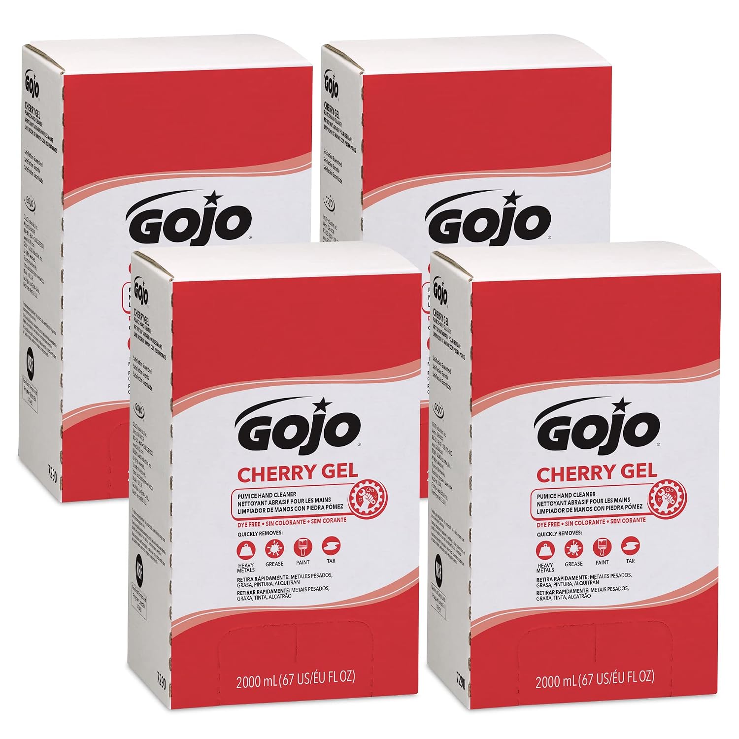 Gojo Cherry Gel Pumice Hand Cleaner, Pump Bottle, 1ct x 1 Gal - 2358-02