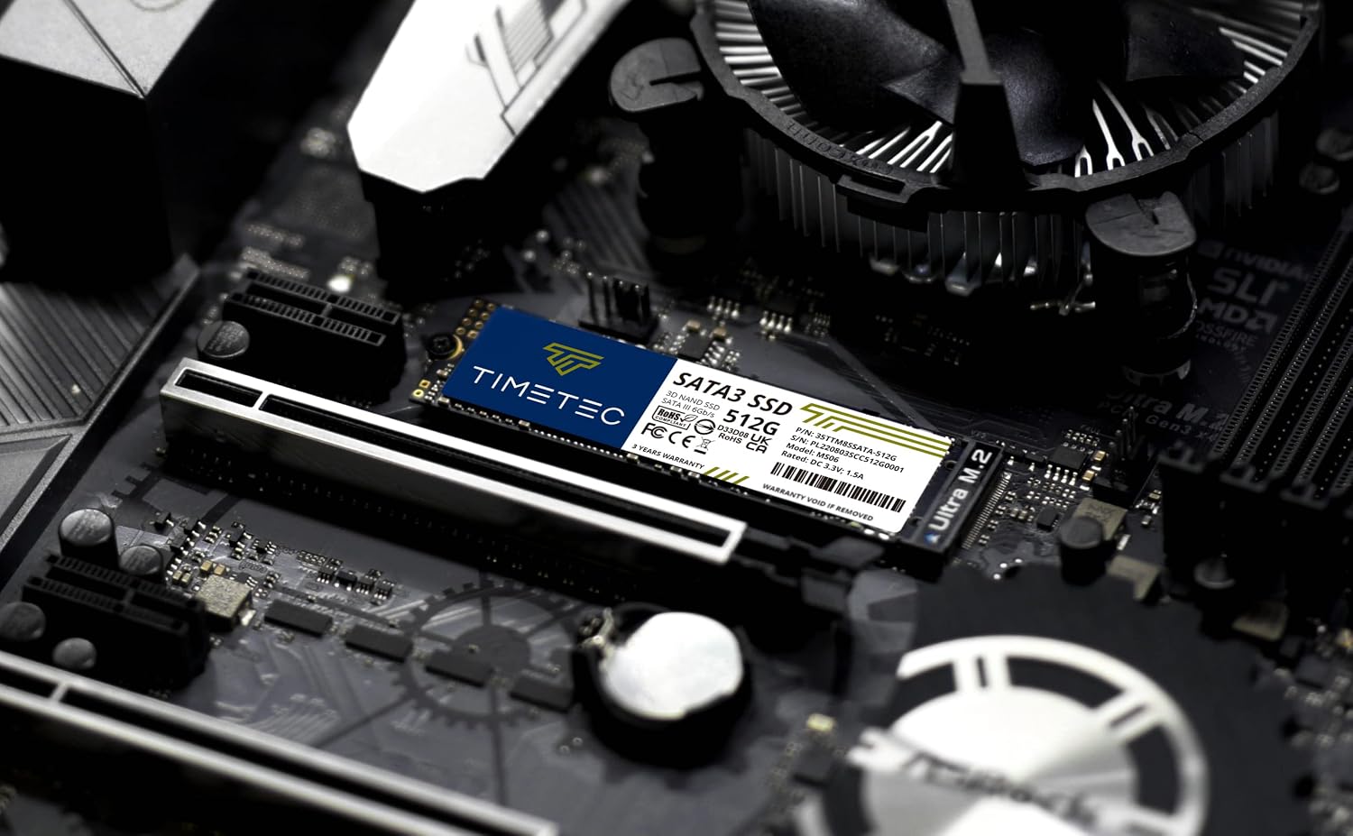 Timetec 1TB SSD 3D NAND SATA III 6Gb/s M.2 2280 NGFF 512TBW Read Speed Up to 550MB/s SLC Cache Performance Boost Internal Solid State Drive for PC
