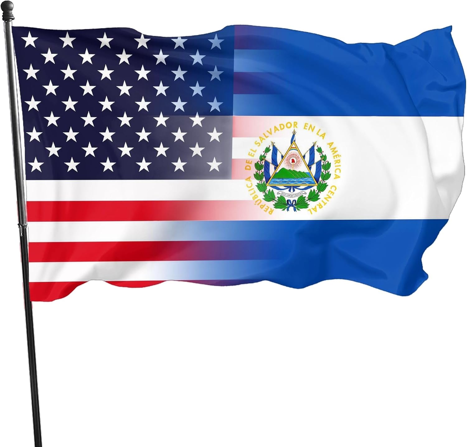 Nicaragua Nicaraguan And American Flag America USA 3x5 Ft Indoor Outdoor Decor Banner National Flags for Garden Yard Car Outside Decoration