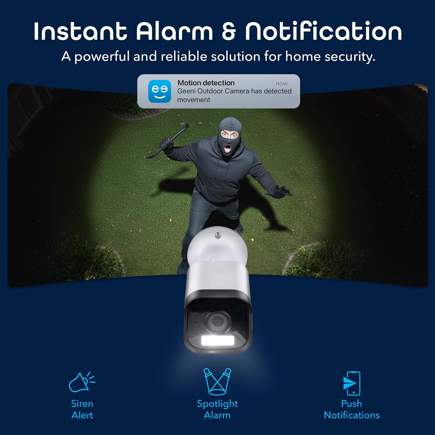 Geeni Hawk 3 4MP Smart Outdoor Security Camera – 2K Ultra HD WiFi Surveillance Camera with Color Night Vision, 30m Long Range, 2-Way Audio, Motion Detection & IP65 Weatherproof