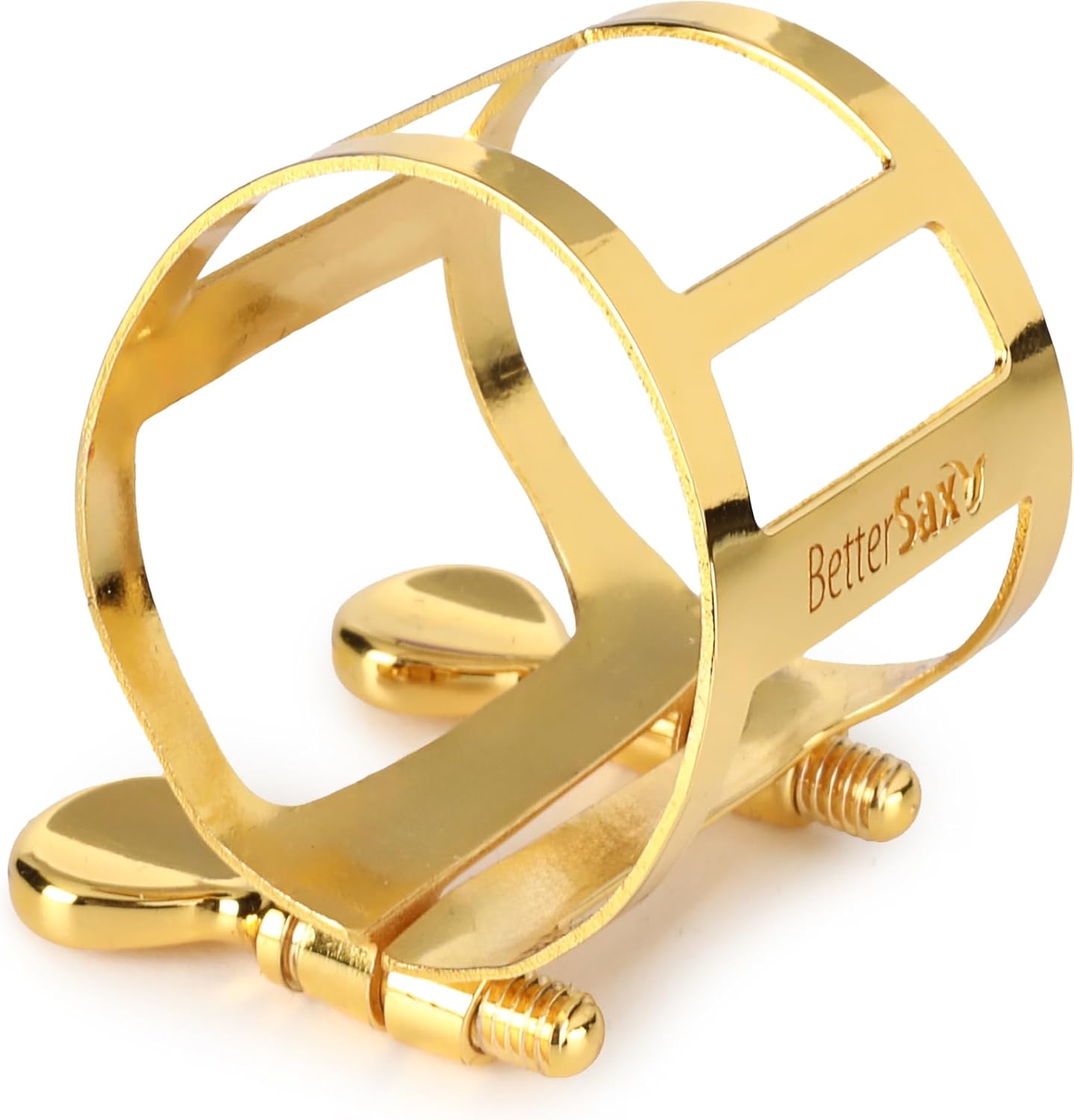 BetterSax Burnin’ Tenor Saxophone Ligature – 24k Gold-Plated Brass