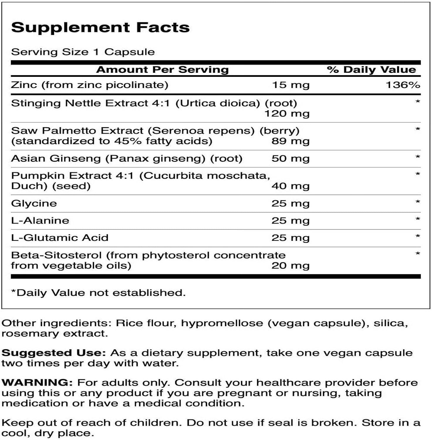 Swanson Prostate Essentials - Mineral and Herbal Supplement Promoting Prostate Health Support - Zinc andSaw Palmetto Formula Aiding Urinary Tract