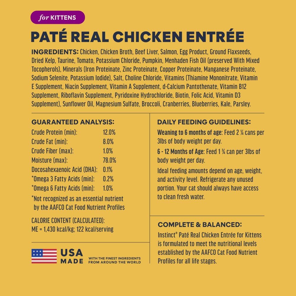 Instinct Original Grain Free Real Rabbit Recipe Natural Wet Canned Cat Food, 3 oz. Cans (Case of 24) | Rich & creamy pate texture, high protein, real rabbit, whole-food ingredients, grain-free, hydration support