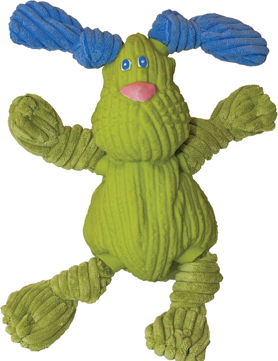 HuggleHounds Knottie Plush Dog Toy - Dog Stuffed Animal Toy, Squeaky Puppy Toys, for Small, Medium & Large Dogs, Durable Plush to Keep Them Busy - Stuey Sock Monkey, Large