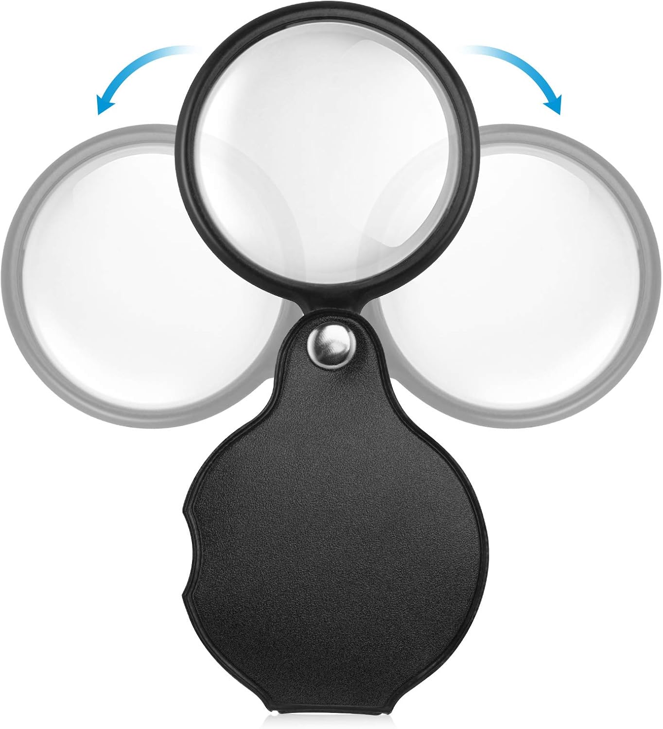 2PCS Small Magnifying Glasses for Kids/Senior, 10X Pocket Magnifier