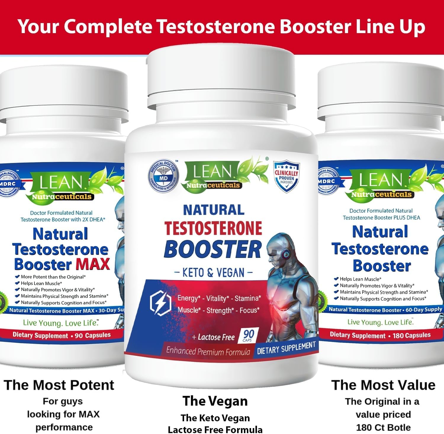 Testosterone Booster for Men, Tongkat Ali DHEA Boron L-arginine Hornygoatweed Zinc Male Enhancing Supplement