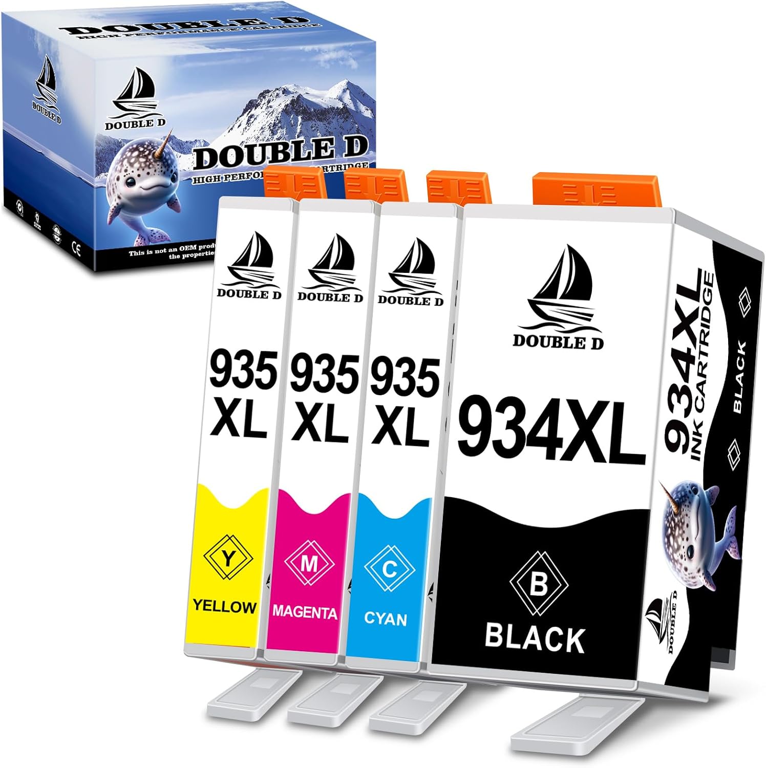 DOUBLE D 934 and 935 Ink Cartridges Compatible Replacement for HP 934XL 935XL High Yield for HP Officejet Pro 6830 6230 6835 6812 6815 6820 6220