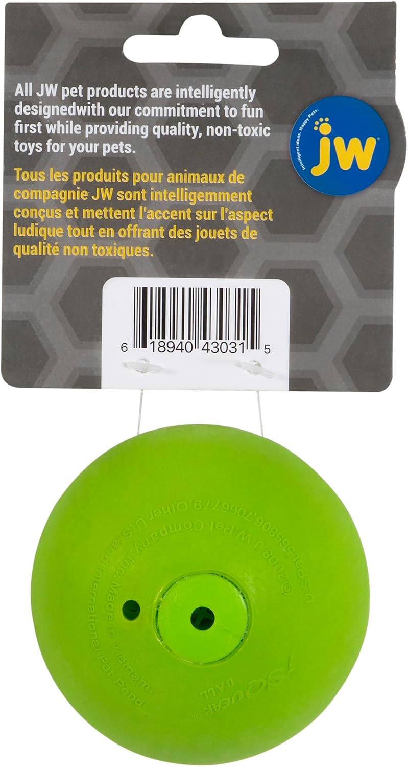 JW Squeak-ee Ball Puppy Toy | Water Resistant Design.