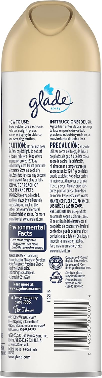 Glade Air Freshener, Room Spray, Apple Cinnamon, 8 Oz, 12 Count