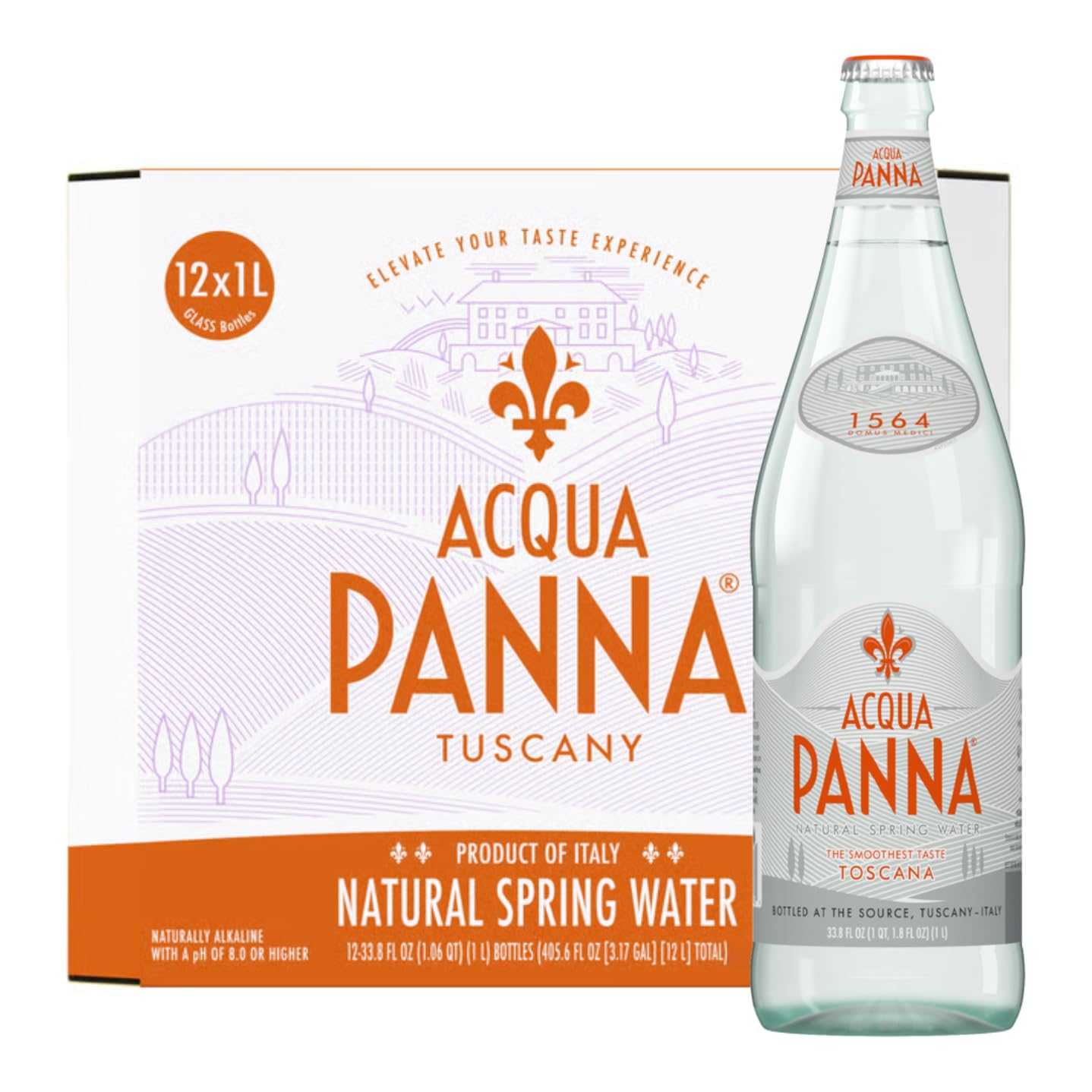 Acqua Panna Natural Spring Water, 25.3 fl oz