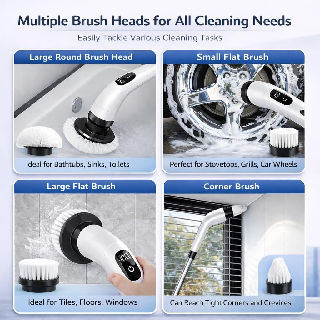 Premium Electric Bathroom Cleaning Brush