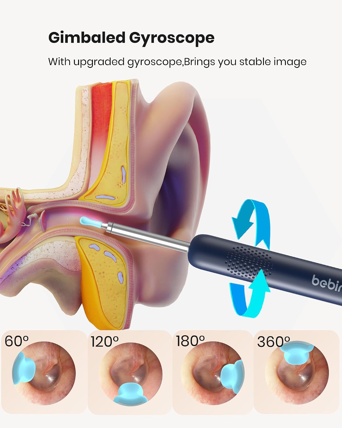 BEBIRD R1 Ear Wax Removal Tool:Ear Cleaner with HD Ear Camera FSA&HSA