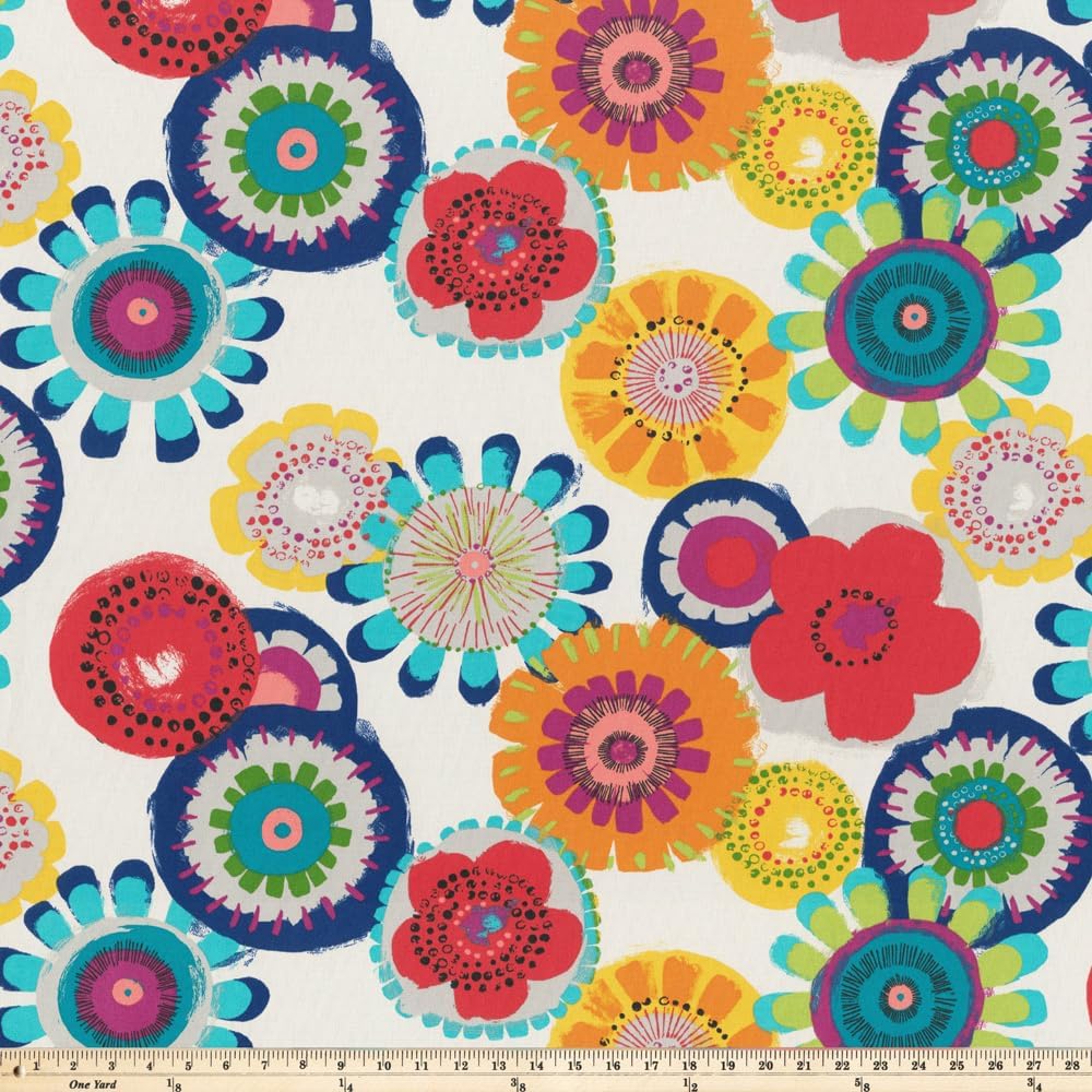 Pillow Perfect Bright Floral Indoor/Outdoor Tufted Wicker Seat Cushion, 2 Count, 19" x 19", Blue/Tan Telfair Peacock
