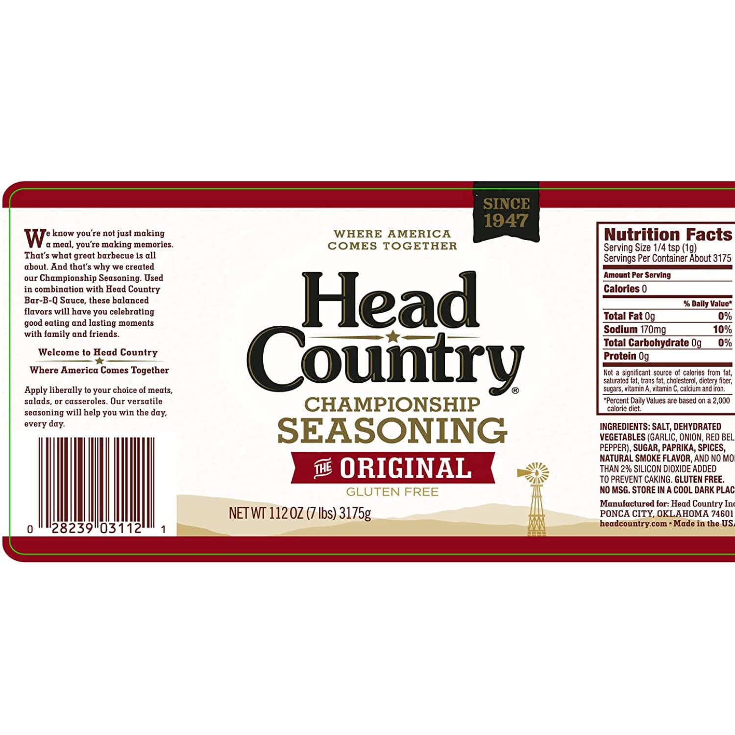 Head Country Championship BBQ Seasoning, Original | 26 oz, XL BBQ Rub