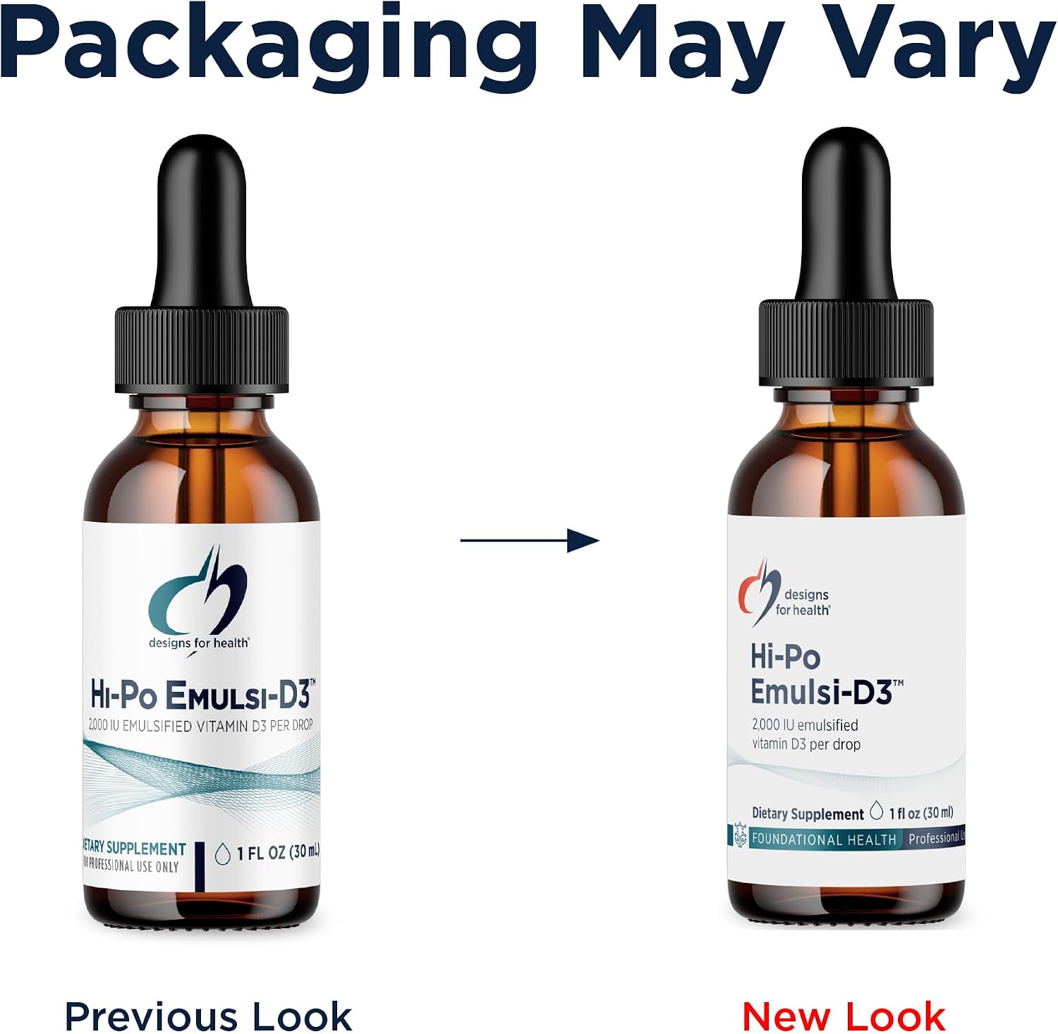 Designs for Health Hi-Po Emulsi Vitamin D Drops - Liquid Vitamin D 2000 IU