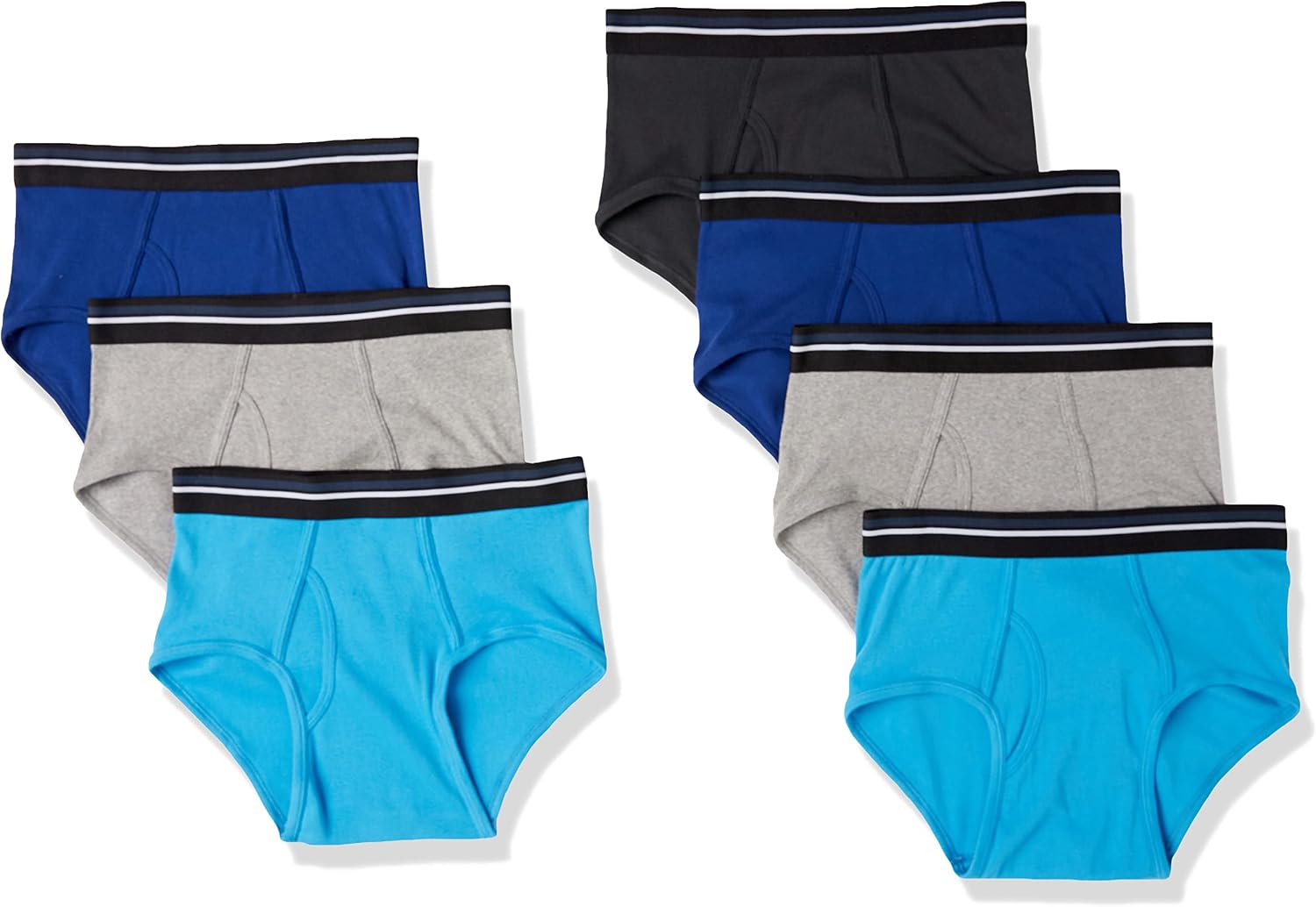 Amazon Essentials Men's Breathable Ribbed Knit Briefs with Elasticized Waistband, Multipacks
