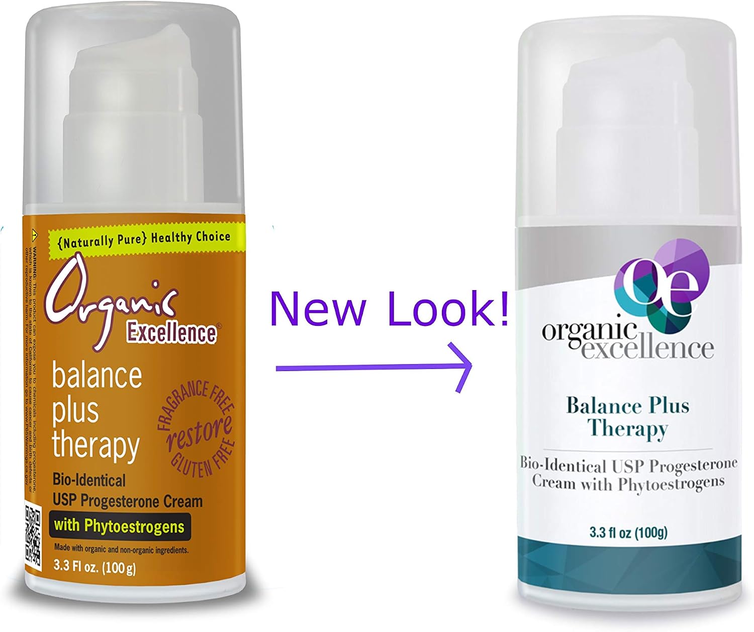Balance Plus Therapy Organic USP Progesterone Cream Phytoestrogens 3.3 oz
