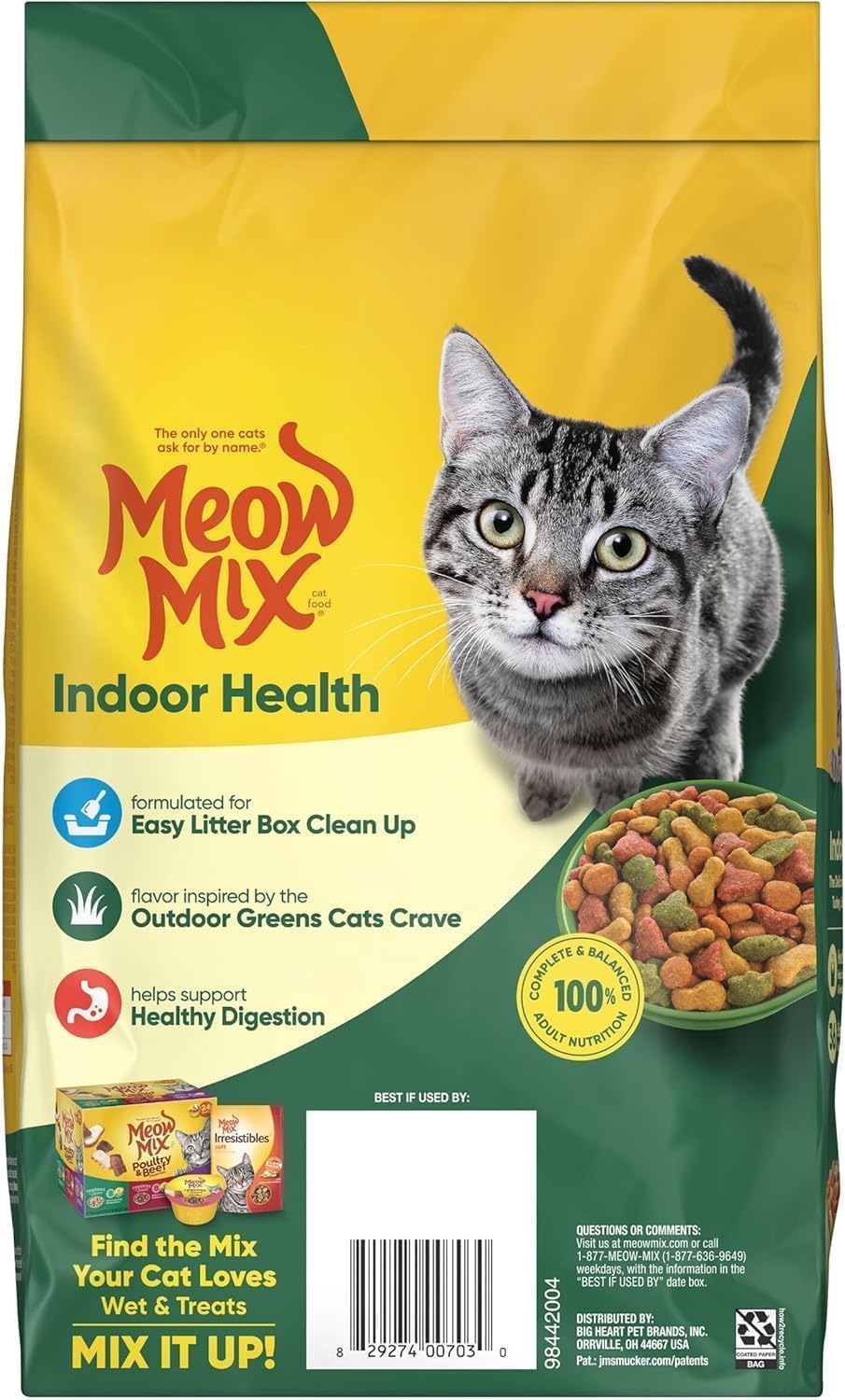 Meow Mix Indoor Health Dry Cat Food, 6.3 Pound Bag