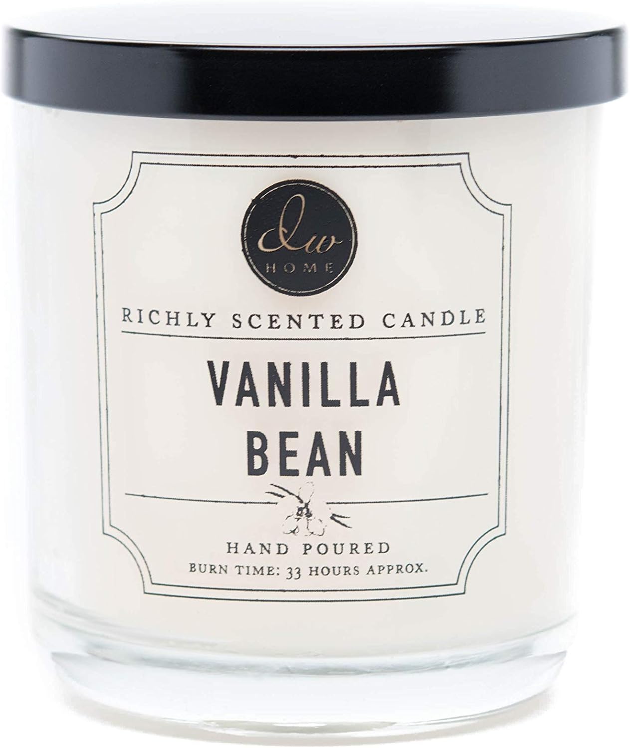 DW Home Vanilla Bean Scented Candle for Home, 15 oz, Large Double Wick Candle Jar, Up to 56H Burn Time, Luxury Scented Candle for Relaxation, Gifting, Home Decor