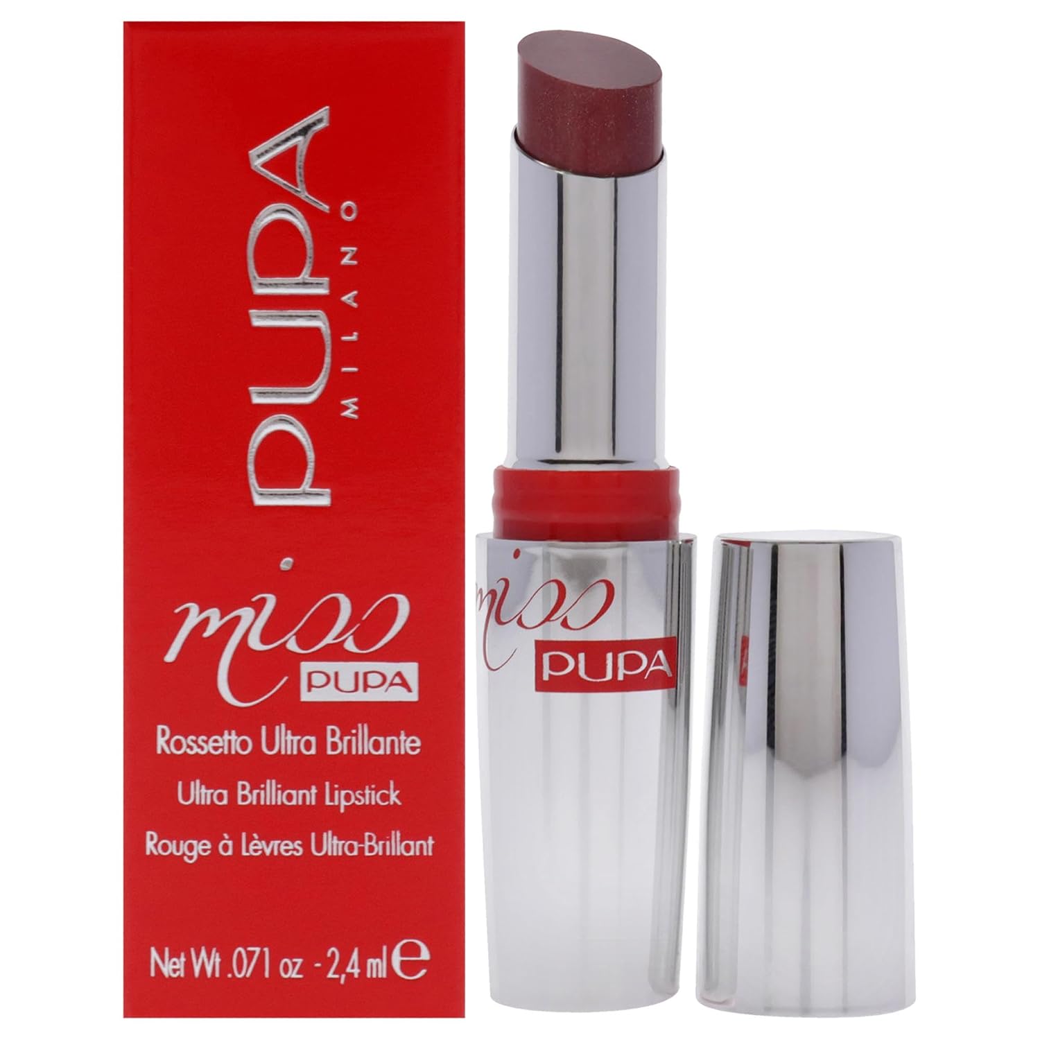 Pupa Milano Miss Pupa Ultra Brilliant Lipstick - 102 Candy Nude for Women - 0.071 oz Lipstick