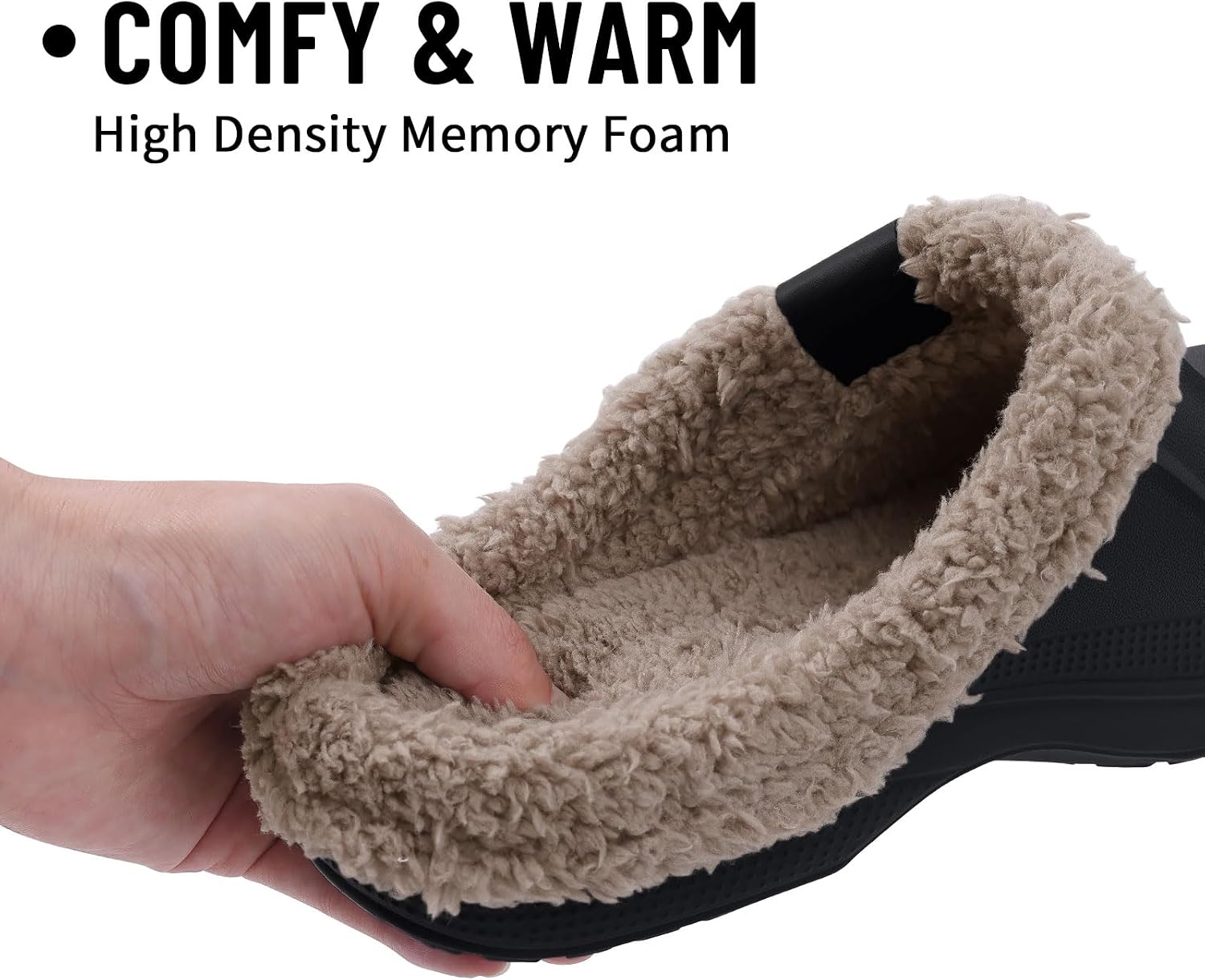 Beslip Fur Lined Clogs for Women & Men Fuzzy Slippers with Memory Foam