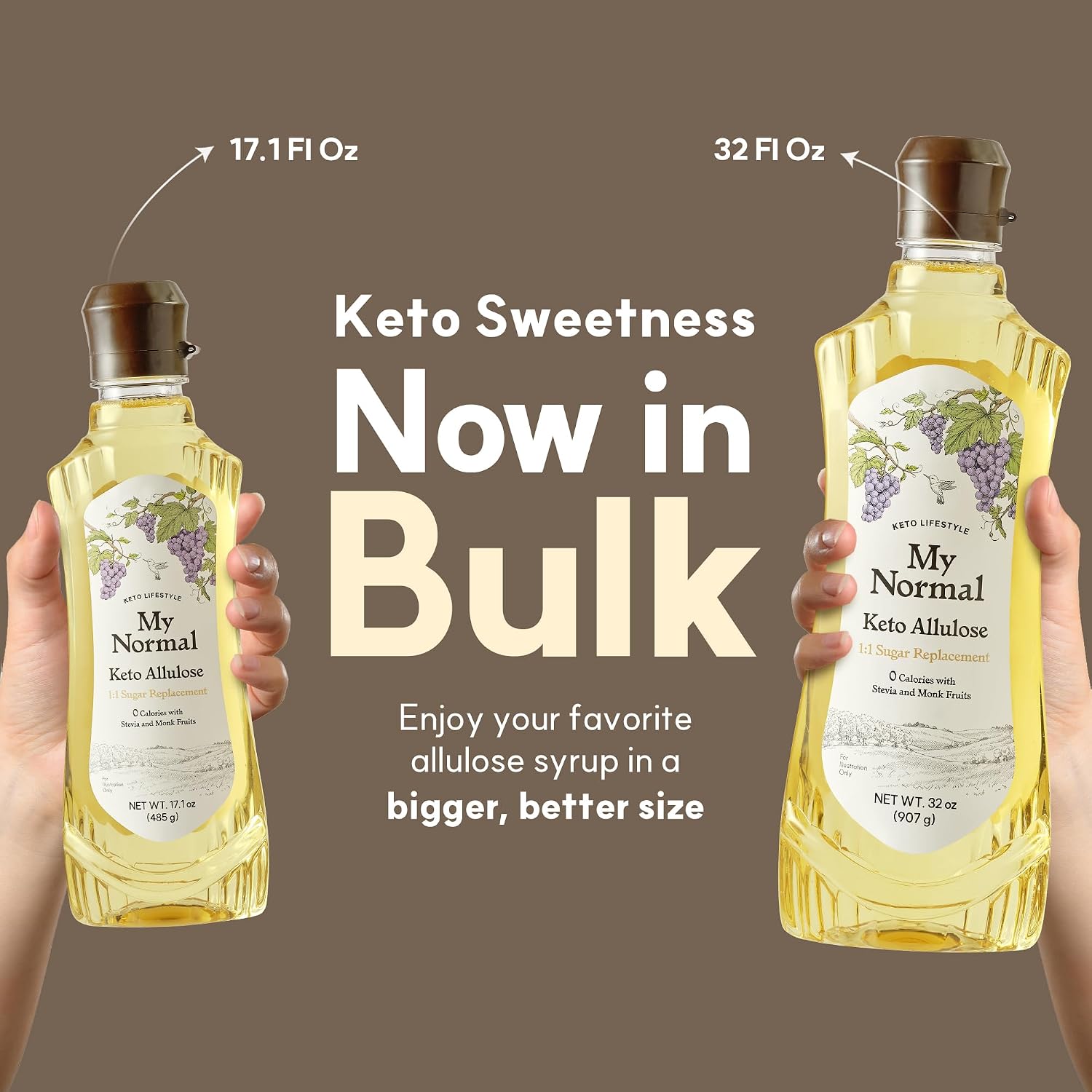 My Normal Keto Allulose Syrup - 1:1 Sugar Substitute, Zero Calorie 17.10 oz