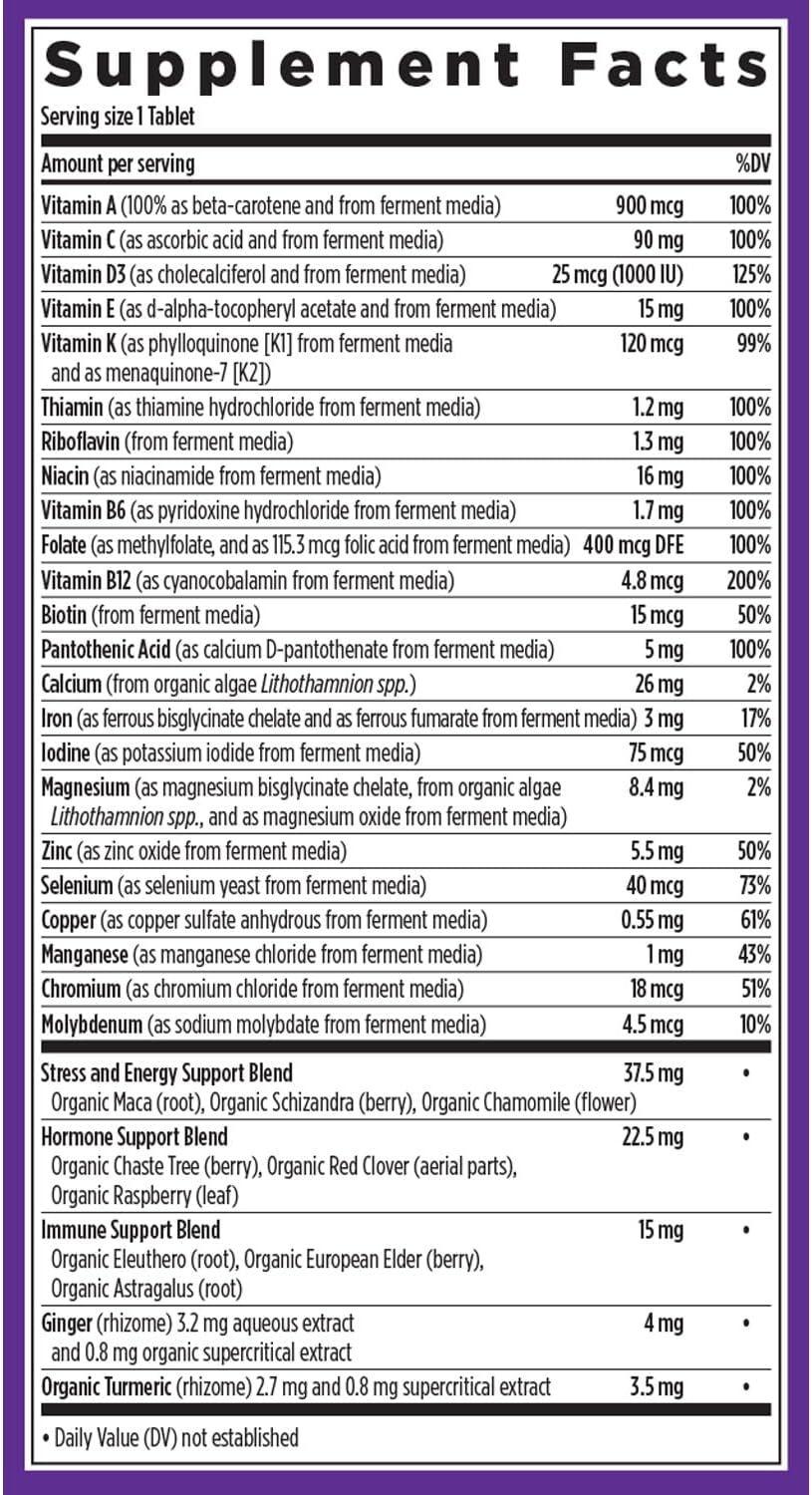 New Chapter Every Woman's One Daily Multivitamin - Bone, Energy & Immune Support* - Whole-Food Fermented Nutrients - No Added Sugar - Vegetarian & Gluten-Free - 72 Tablets