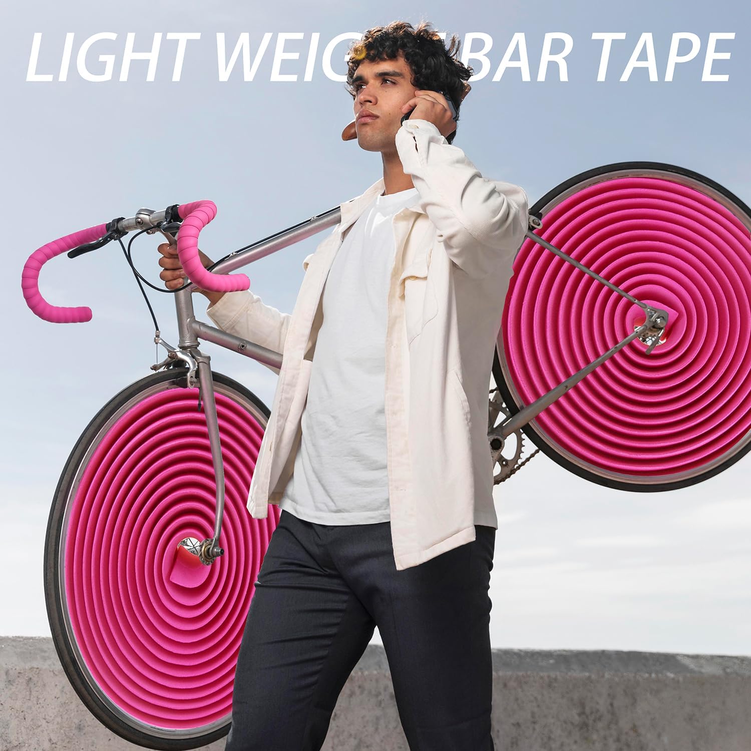 KINGOU EVA Road Bike Handlebar Tape Bicycle Bar Wraps - 2PCS Per Set